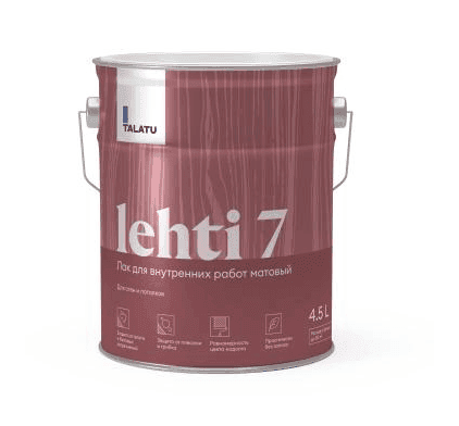 Лак интерьерный матовый LEHTI 7 4,5 Л