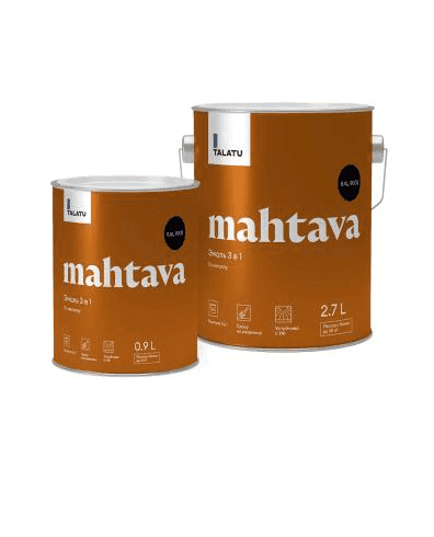 Эмаль глянцевая MAHTAVA  RAL 9005 черный  0,9 Л