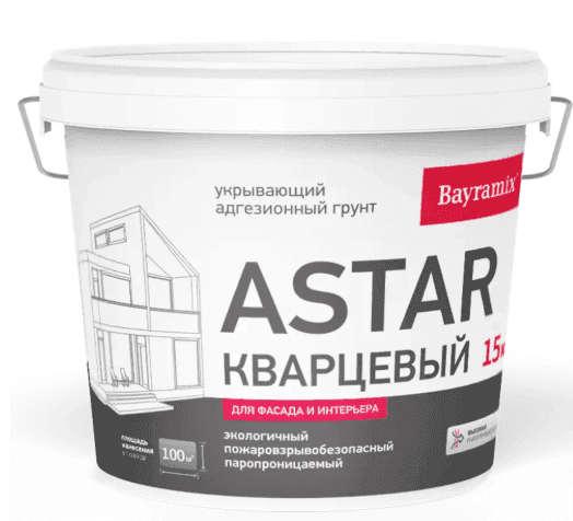 BAYRAMIX ASTAR Укрывающий универс. грунт для внутр. и наруж. работ B1 (белый), 15кг