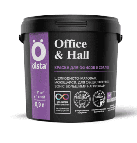 OLSTA® WOOD & METAL (для дер. и металл. поверхн.) краска база А, 0,9л