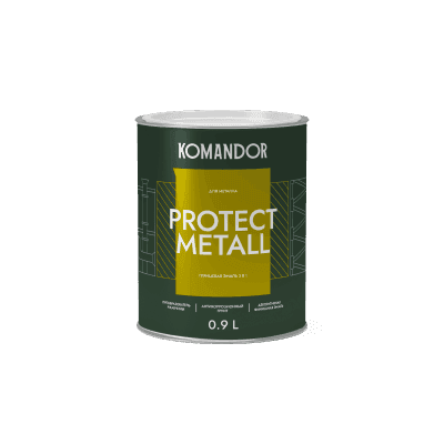 Грунт-эмаль 3 в 1 PROTECT METALL RAL 9005 ЧЕРНЫЙ 0,9 Л