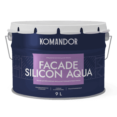 Краска фасадная водоотталкивающая FACADE SILICON AQUA БАЗА C 9 Л