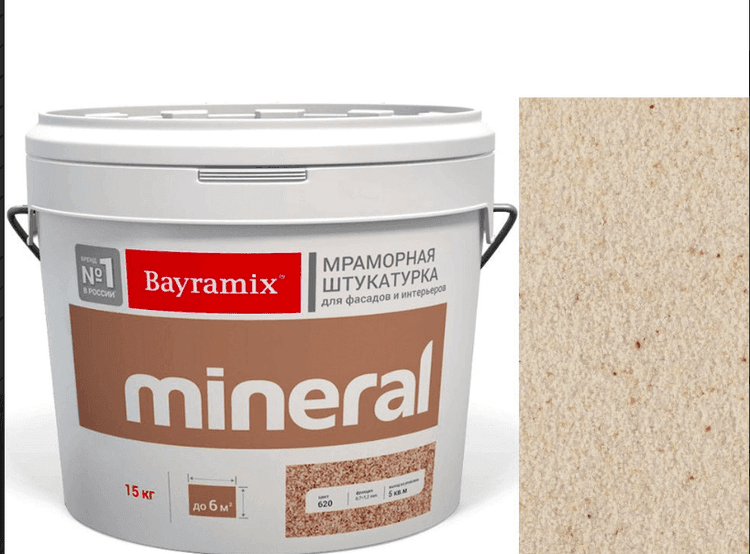 BAYRAMIX MINERAL мраморная штукатурка 343, 15 кг