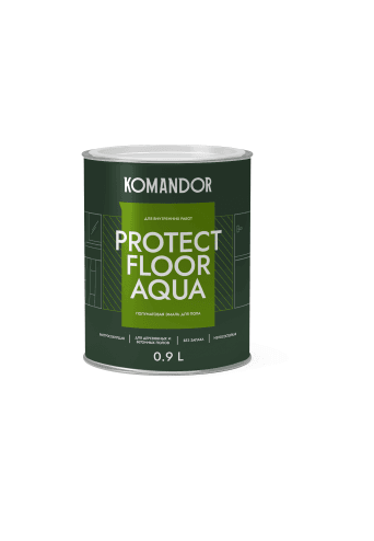 Эмаль для пола полуматовая PROTECT FLOOR AQUA БАЗА A 9 Л