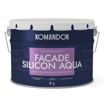 Краска фасадная водоотталкивающая FACADE SILICON AQUA БАЗА A 9 Л